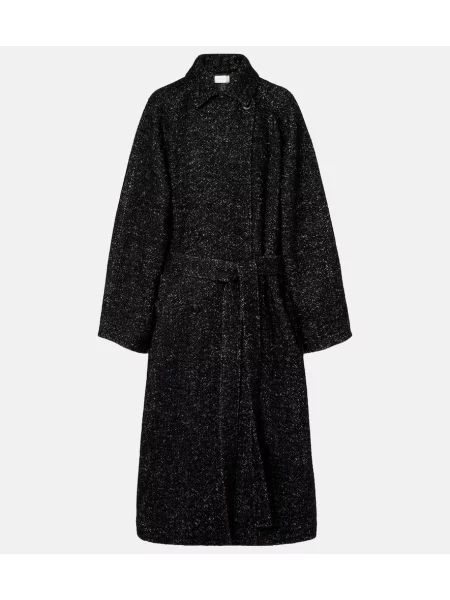 Płaszcz The Row wełniany czarny