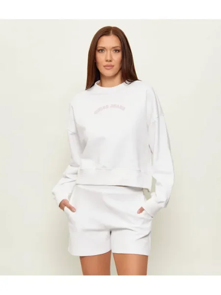 Guess Jeans Hanorac DROP alb