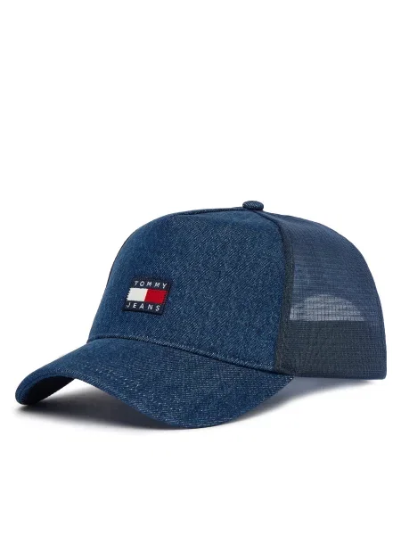 Baseball sapka Tommy Jeans Tjm Hertiage Denim Trucker kék