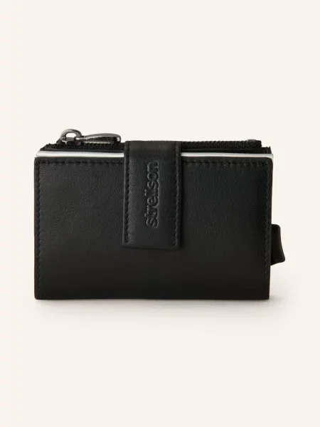 Strellson Etui Na Karty Carter C-Four E-Cage Z Kieszenią Na Monety schwarz czarny