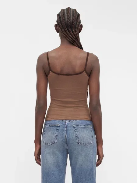 HOLLISTER Top ciocolatiu / mokka maro