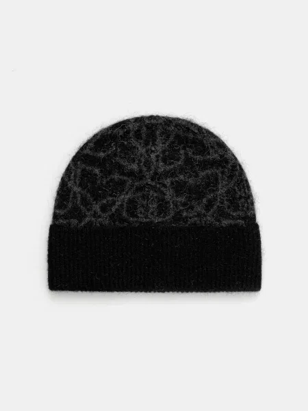 Vunena kapa HUGO crna