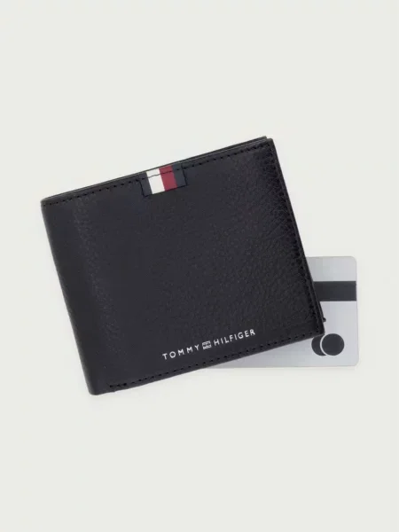 Tommy Hilfiger портфейл мъжки от кожа черно