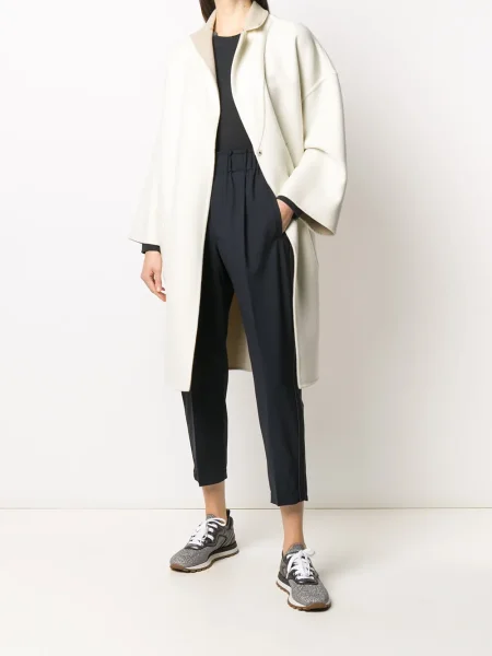 Decupat pantaloni Brunello Cucinelli cu dungi albastru