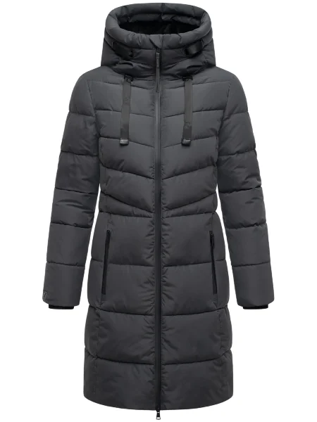 MARIKOO Zimný kabát Natsukoo XVI antracitová čierna