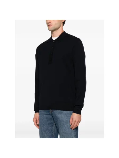 Sweter Low Brand wełniany niebieski