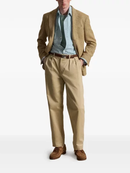 Șosete Polo Ralph Lauren cu model herringbone cu broderie plasă albastru
