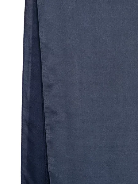 Fular Max Mara cu franjuri albastru