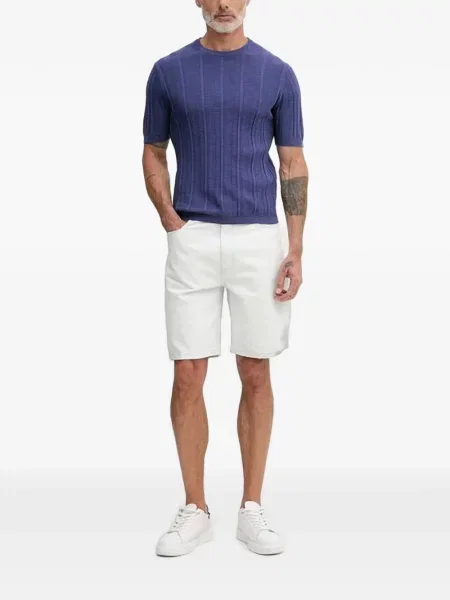 Tricou Benetton tricotate albastru