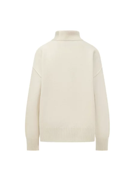 Sweter Ami Paris wełniany beżowy