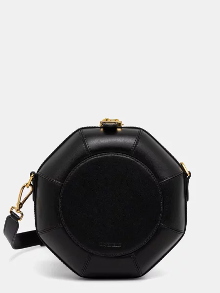 Coccinelle geantă crossbody pentru femei din piele negru