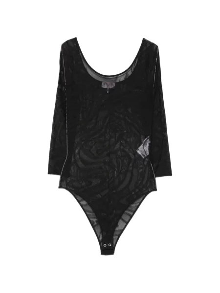 Body Pucci cu imagine plasă negru