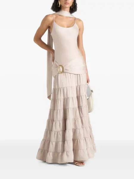 Cu centură rochie maxi Manière De Voir din satin