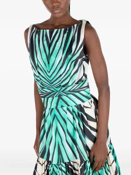 Rochie midi Roberto Cavalli până la genunchi de costum albastru