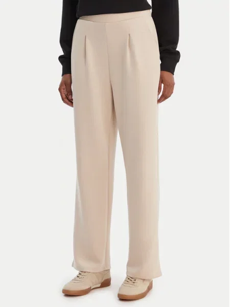Vero Moda Spodnie materiałowe Hali Straight Fit beżowy