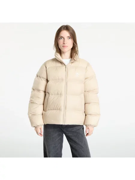 Krótka pikowana kurtka puchowa Adidas Originals beżowa