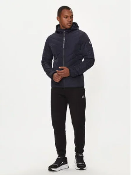 Emporio Armani Vatovaná bunda Tmavomodrá
