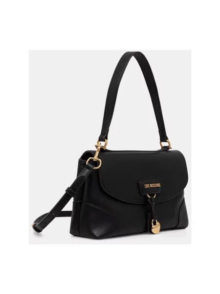 Torebka hobo Love Moschino skórzana czarna
