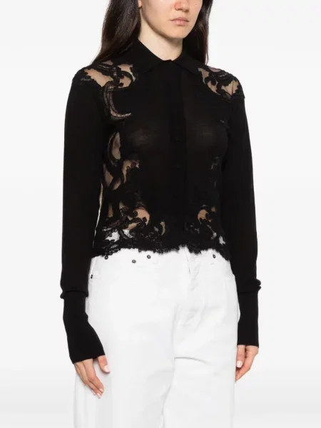 Cardigan Ermanno Scervino de lână negru