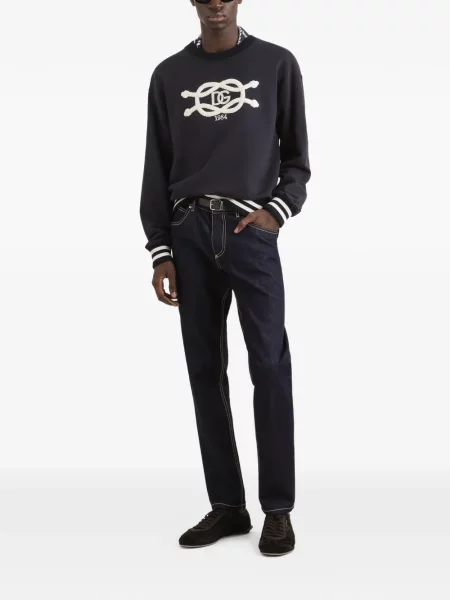 Hanorac Dolce & Gabbana cu broderie albastru