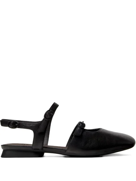 Pantofi cu toc Camper din piele cu cataramă cu bretele negru