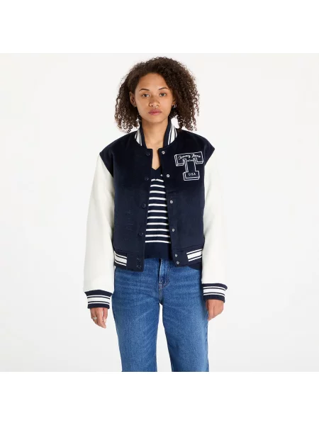 Jacheta Tommy Jeans Letterman Jacket Blue L albastru