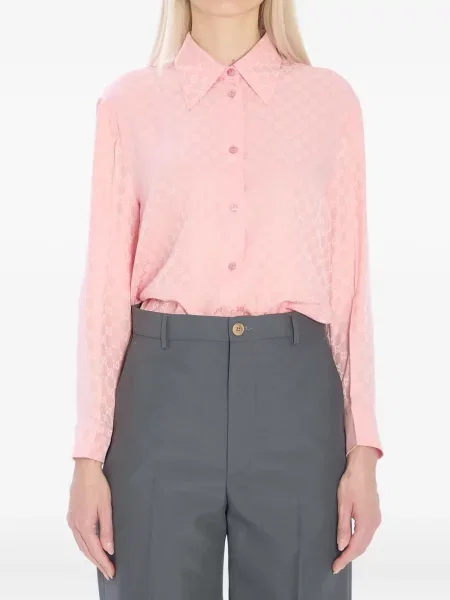 Cămașă Gucci de mătase roz
