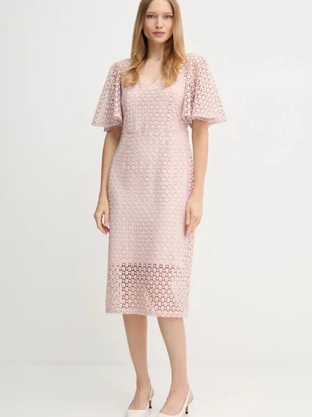 Joseph Ribkoff sukienka midi prosta beżowy