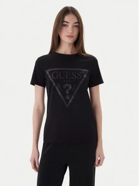 Guess T-Shirt μαύρο