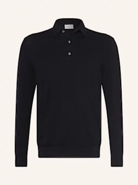 Profuomo Koszulka Polo Z Dzianiny blau granatowe