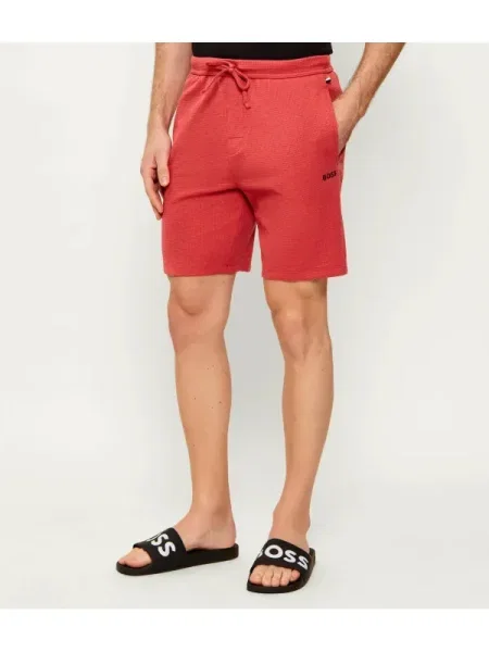 BOSS BLACK Pantaloni scurți de pijama Waffle roșu