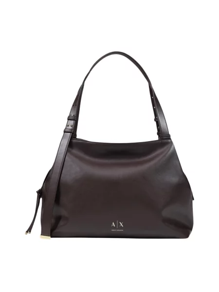 Torebka Armani Exchange skórzana brązowa
