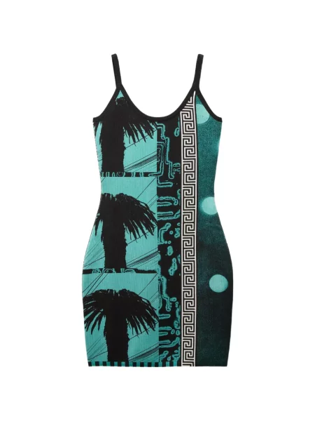 Rochie Versace cu imagine albastru