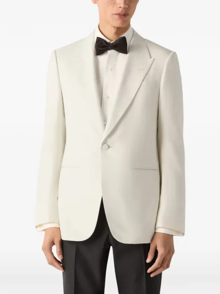 Costum Zegna de mătase alb