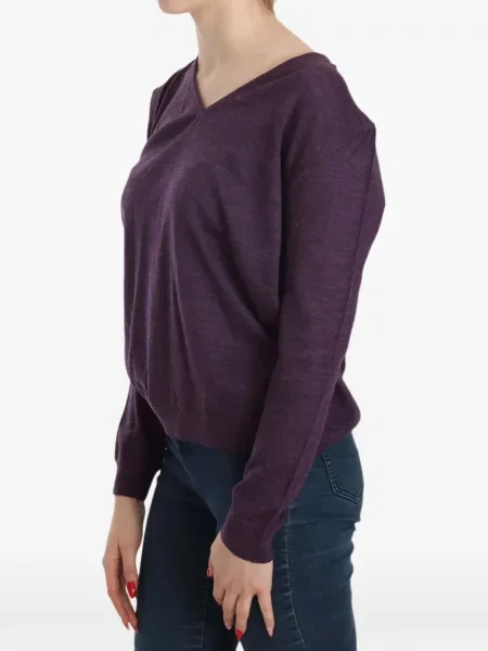 Pulover Byblos cu decolteu în V violet