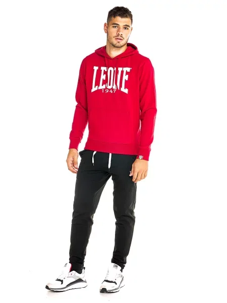 Leone Apparel Bluzy z kapturem czerwona