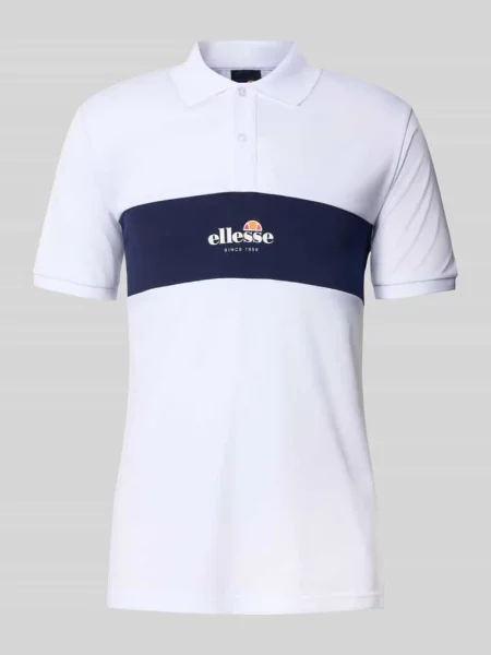 Koszulka polo o kroju slim fit z nadrukiem z logo model ‘MACKENNA’ Ellesse biała