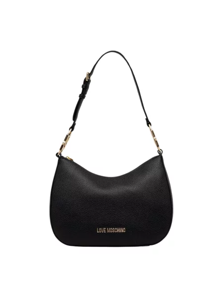 Love Moschino torebka hobo z imitacji skóry czarna