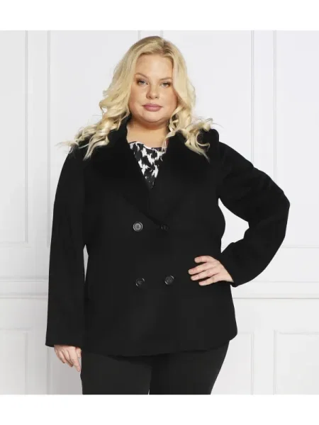 Persona by Marina Rinaldi gyapjú hosszú kabát natalia plus size fekete