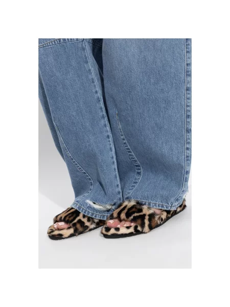 Klapki Dolce And Gabbana skórzane brązowe
