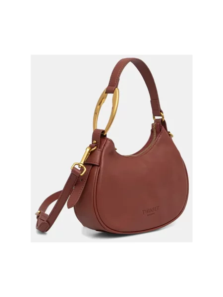 Twinset torebka hobo skórzana czerwona