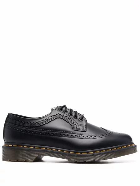 Brogues Dr. Martens cu șireturi din dantelă negru