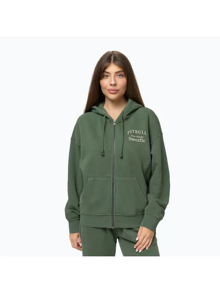 Bluză pentru femei Pitbull Sweetie Hooded Zip sage green verde