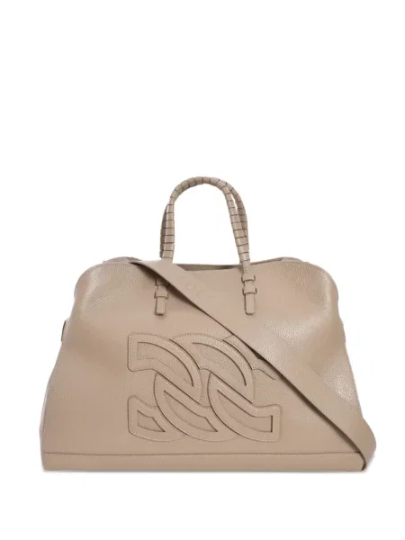 Geanta de piele Casadei din piele maro