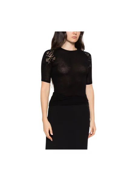 Dzianinowy sweter Ermanno Scervino czarny