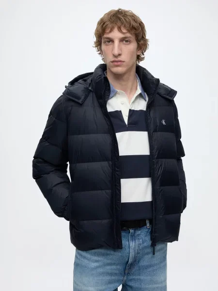 Calvin Klein Jeans Vatovaná bunda Tmavomodrá modrá