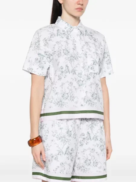 Koszula Robert Friedman w kwiatki biała