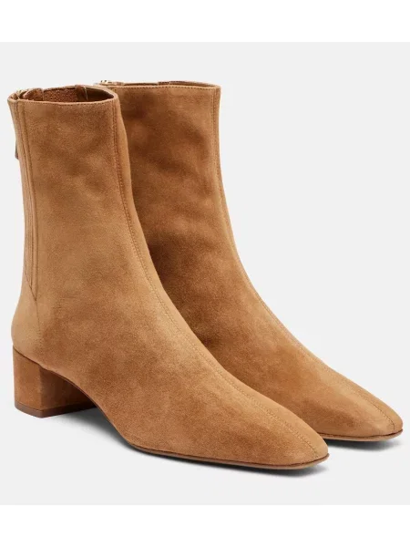 Čevlji do gležnjev Aquazzura iz semiša rjava