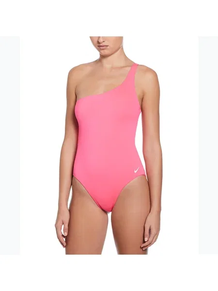 Női egyrészes fürdőruha Nike Essential Asymmetrical hyper rózsaszínű. Méret: L rózsaszín
