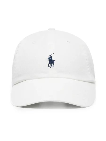 Șapcă Polo Ralph Lauren cu broderie clasică alb